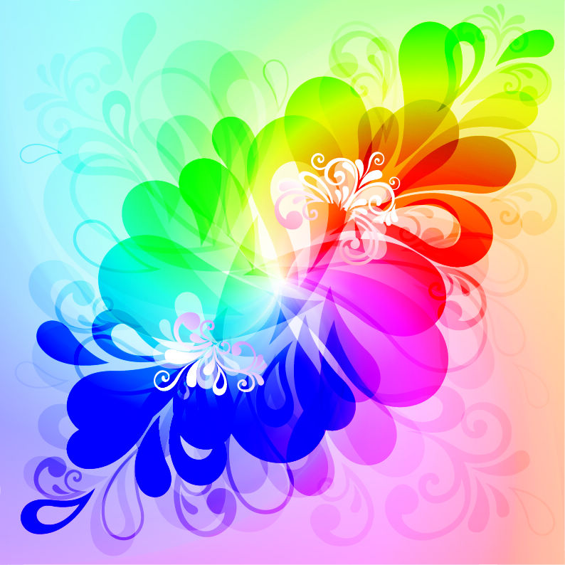 free vector Colorful Floral Background Vector Graphic